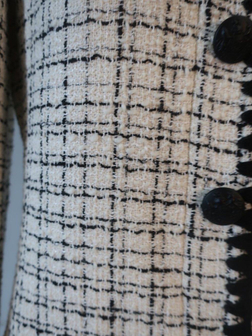 Womens Veronica Beard Palatine (Item-97) White Black Tweed Boucle V-Neck Dress 4 - Picture 8 of 16